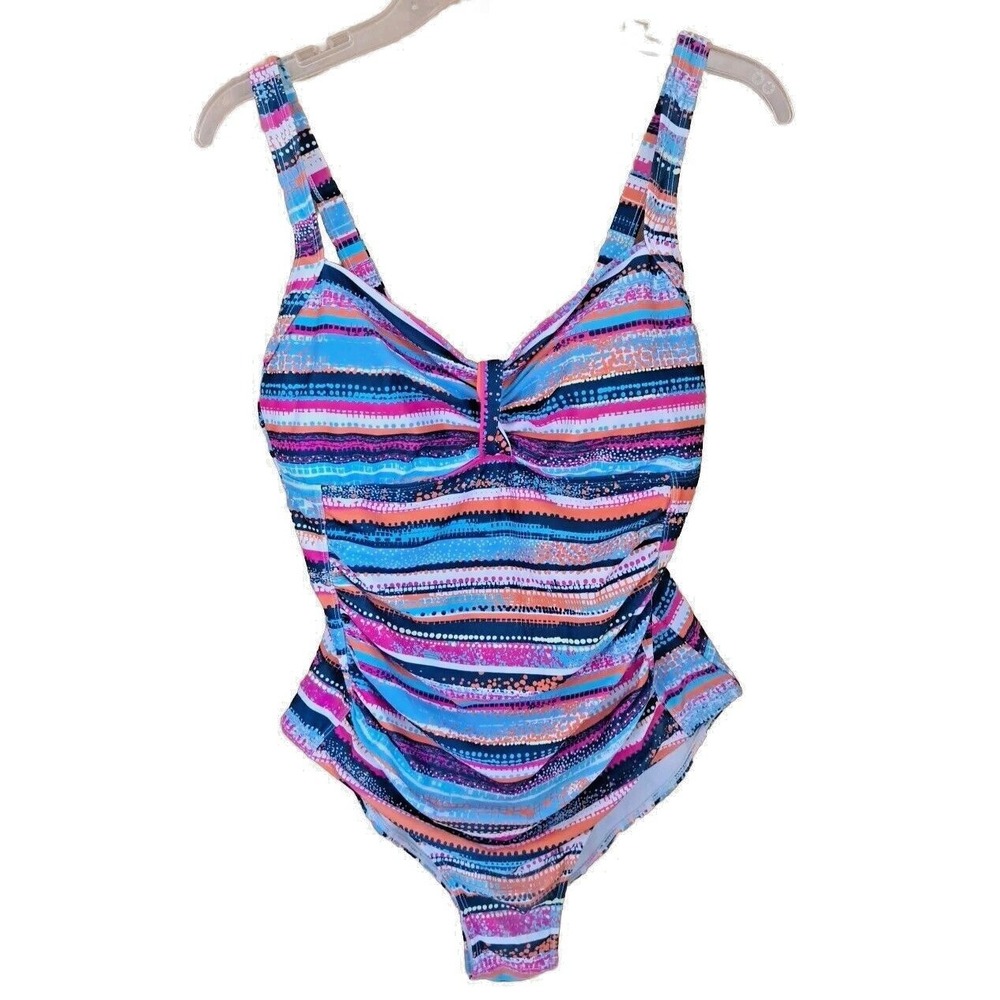 One Piece Swimsuit Women's Size XL Multicolor Removable Bra Cups Unbranded